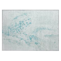 Machine Washable Indoor/Outdoor Chantille Teal 1'8" x 2'6" Rug
