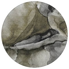 Machine Washable Indoor/Outdoor Chantille Gray 8' x 8' Round Rug