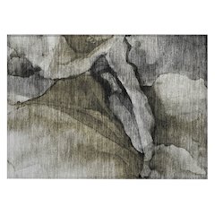 Machine Washable Indoor/Outdoor Chantille Gray 1'8" x 2'6" Rug