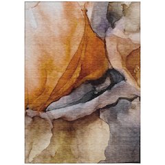 Machine Washable Indoor/Outdoor Chantille Paprika 2'6" x 3'10" Rug