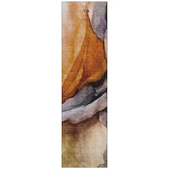 Machine Washable Indoor/Outdoor Chantille Paprika 2'3" x 7'6" Runner Rug