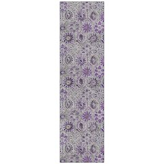 Machine Washable Indoor/Outdoor Chantille Purple 2'3" x 7'6" Runner Rug