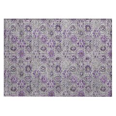Machine Washable Indoor/Outdoor Chantille Purple 1'8" x 2'6" Rug