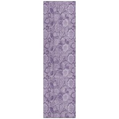 Machine Washable Indoor/Outdoor Chantille Plum 2'3" x 7'6" Runner Rug