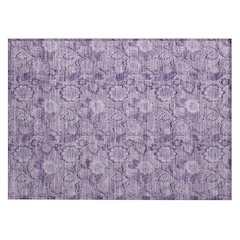 Machine Washable Indoor/Outdoor Chantille Plum 1'8" x 2'6" Rug