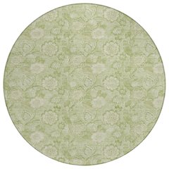 Machine Washable Indoor/Outdoor Chantille Sage 8' x 8' Round Rug