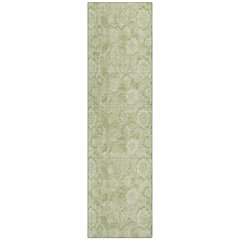 Machine Washable Indoor/Outdoor Chantille Sage 2'3" x 7'6" Runner Rug