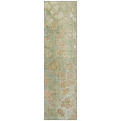 Machine Washable Indoor/Outdoor Chantille Aloe 2'3" x 7'6" Runner Rug