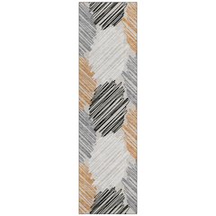 Machine Washable Indoor/Outdoor Chantille Copper 2'3" x 7'6" Runner Rug