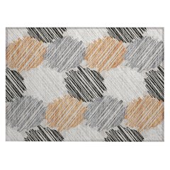 Machine Washable Indoor/Outdoor Chantille Copper 1'8" x 2'6" Rug