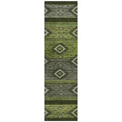 Machine Washable Indoor/Outdoor Chantille Aloe 2'3" x 7'6" Runner Rug