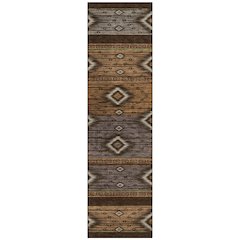 Machine Washable Indoor/Outdoor Chantille Chocolate 2'3" x 7'6" Runner Rug