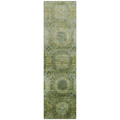 Machine Washable Indoor/Outdoor Chantille Aloe 2'3" x 7'6" Runner Rug