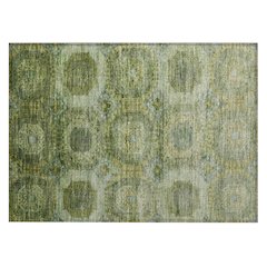 Machine Washable Indoor/Outdoor Chantille Aloe 1'8" x 2'6" Rug