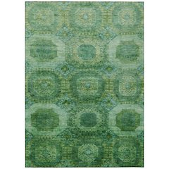 Machine Washable Indoor/Outdoor Chantille Emerald 2'6" x 3'10" Rug
