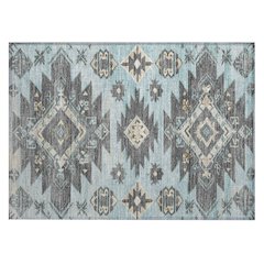 Machine Washable Indoor/Outdoor Chantille Teal 1'8" x 2'6" Rug