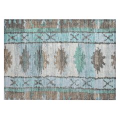Machine Washable Indoor/Outdoor Chantille Brown 1'8" x 2'6" Rug