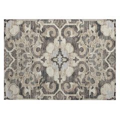 Machine Washable Indoor/Outdoor Chantille Chocolate 1'8" x 2'6" Rug