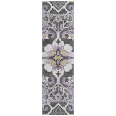 Machine Washable Indoor/Outdoor Chantille Purple 2'3" x 7'6" Runner Rug