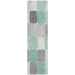 Machine Washable Indoor/Outdoor Chantille Mint 2'3" x 7'6" Runner Rug