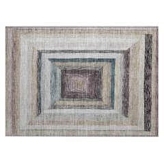Machine Washable Indoor/Outdoor Chantille Beige 1'8" x 2'6" Rug