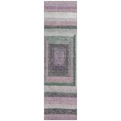 Machine Washable Indoor/Outdoor Chantille Blush 2'3" x 7'6" Runner Rug