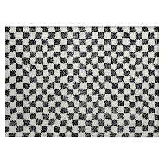 Machine Washable Indoor/Outdoor Chantille Black 1'8" x 2'6" Rug