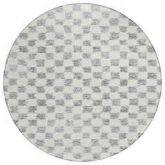 Machine Washable Indoor/Outdoor Chantille Gray 8' x 8' Round Rug