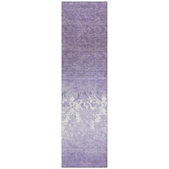 Machine Washable Indoor/Outdoor Chantille Purple 2'3" x 7'6" Runner Rug