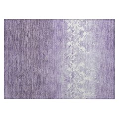 Machine Washable Indoor/Outdoor Chantille Purple 1'8" x 2'6" Rug