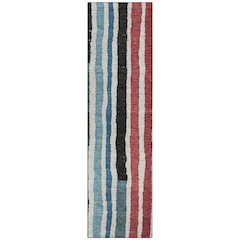 Machine Washable Indoor/Outdoor Chantille Black 2'3" x 7'6" Runner Rug