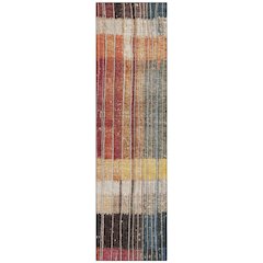 Machine Washable Indoor/Outdoor Chantille Beige 2'3" x 7'6" Runner Rug