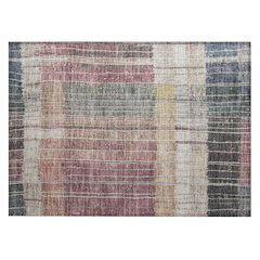 Machine Washable Indoor/Outdoor Chantille Mauve 1'8" x 2'6" Rug