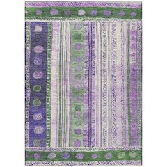 Machine Washable Indoor/Outdoor Chantille Green 2'6" x 3'10" Rug
