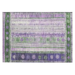 Machine Washable Indoor/Outdoor Chantille Green 1'8" x 2'6" Rug