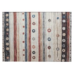 Machine Washable Indoor/Outdoor Chantille Beige 1'8" x 2'6" Rug