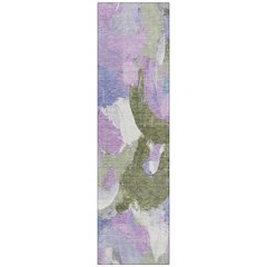 Machine Washable Indoor/Outdoor Chantille Lavender 2'3" x 7'6" Runner Rug