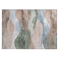 Machine Washable Indoor/Outdoor Chantille Salmon 1'8" x 2'6" Rug