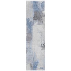 Machine Washable Indoor/Outdoor Chantille Denim 2'3" x 7'6" Runner Rug