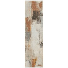 Machine Washable Indoor/Outdoor Chantille Ivory 2'3" x 7'6" Runner Rug