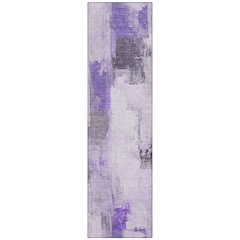 Machine Washable Indoor/Outdoor Chantille Lavender 2'3" x 7'6" Runner Rug