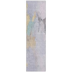 Machine Washable Indoor/Outdoor Chantille Lavender 2'3" x 7'6" Runner Rug