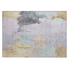 Machine Washable Indoor/Outdoor Chantille Lavender 1'8" x 2'6" Rug