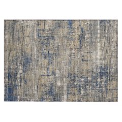 Machine Washable Indoor/Outdoor Chantille Navy 1'8" x 2'6" Rug