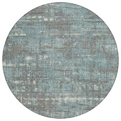 Machine Washable Indoor/Outdoor Chantille Taupe 8' x 8' Round Rug