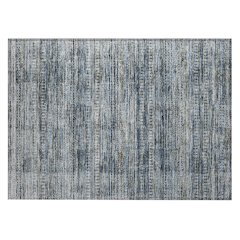 Machine Washable Indoor/Outdoor Chantille Denim 1'8" x 2'6" Rug