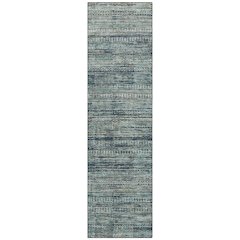 Machine Washable Indoor/Outdoor Chantille Teal 2'3" x 7'6" Runner Rug