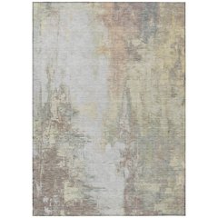Machine Washable Indoor/Outdoor Chantille Tan 2'6" x 3'10" Rug