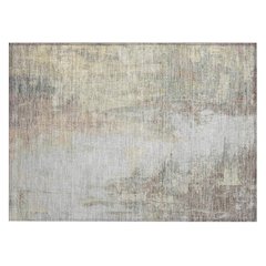Machine Washable Indoor/Outdoor Chantille Tan 1'8" x 2'6" Rug