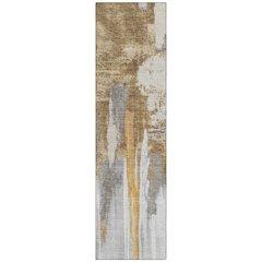 Machine Washable Indoor/Outdoor Chantille Ivory 2'3" x 7'6" Runner Rug